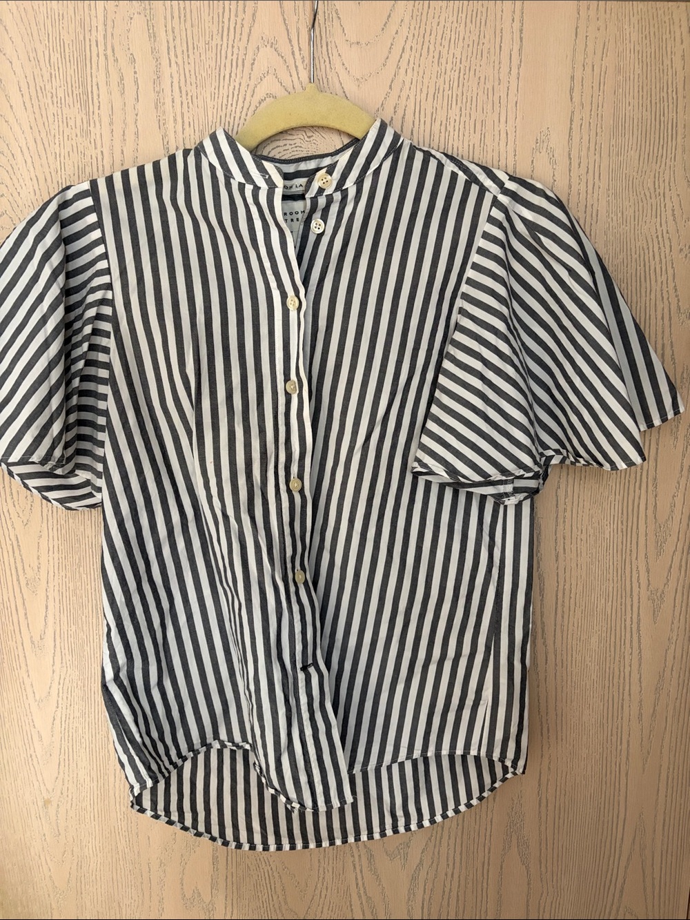kate spade Broome Street Black & White Striped Short-Sleeve Button-Down Shirt